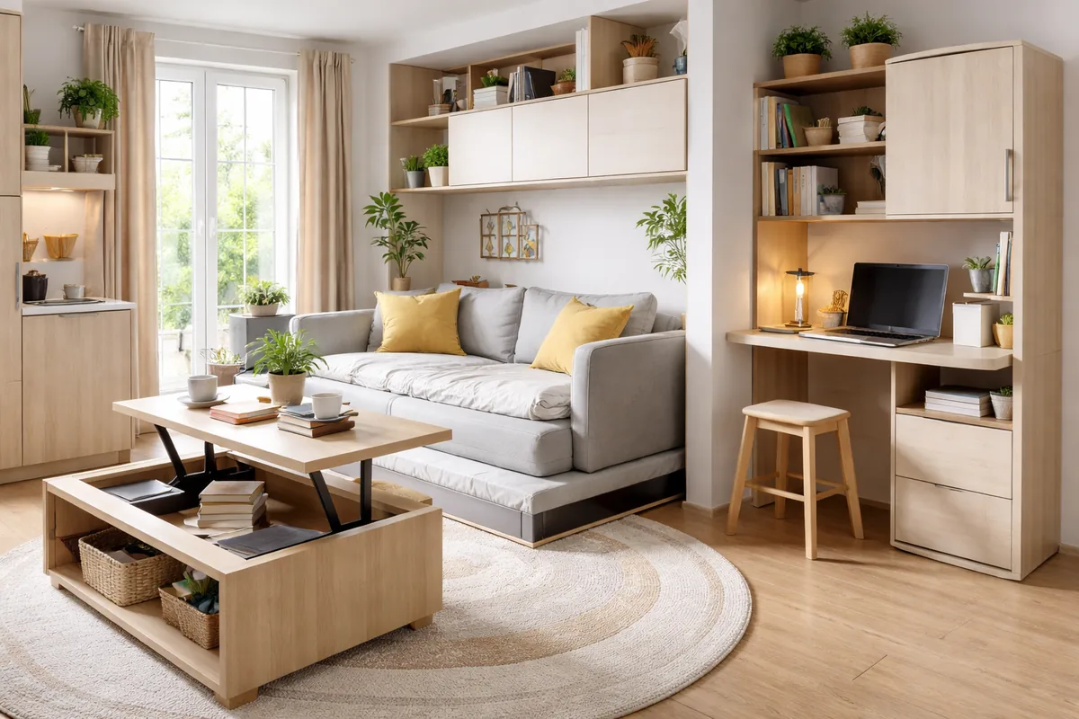 Comment aménager un petit espace de vie avec des meubles multifonctions